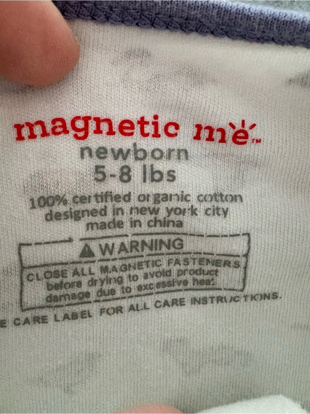 Magnetic Me Newborn Organic Cotton Animal Print Footie Sleeper Sz Newborn 6-8lbs